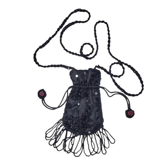 Handbags - Small black beaded purse